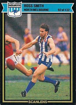 1987 Scanlens VFL #92 Ross Smith Front